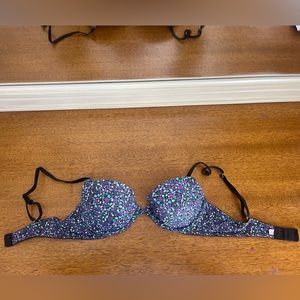 Purple floral Pink by Victoria’s Secret demi bra in size 34 B